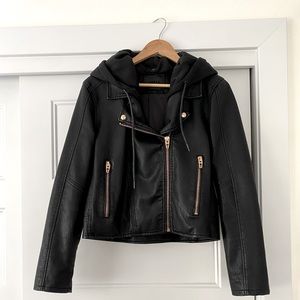 BlankNYC black faux leather jacket